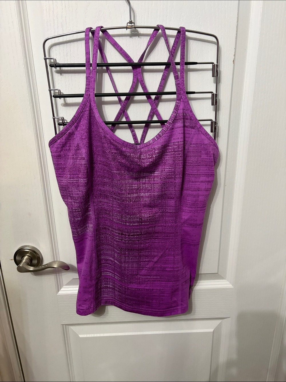 The North Face Purple Strappy Crisscross Tank Top